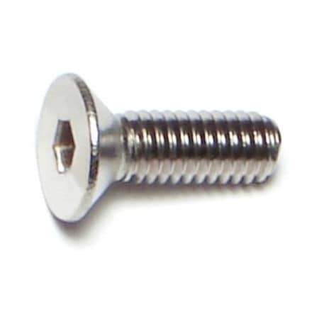 Midwest Fastener M4-0.70 Socket Head Cap Screw, Flat, Plain Stainless Steel, 12 mm Length, 10 PK 77033